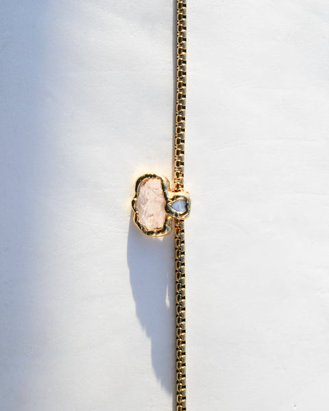 Rose Quartz & Mother of Pearl Heart