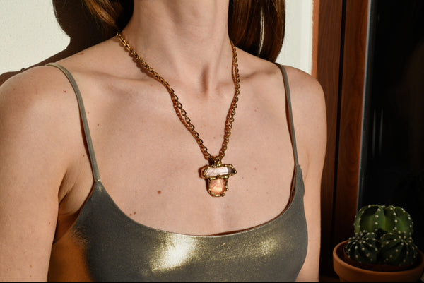 Rose Quartz & Clear Quartz