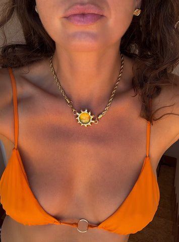 Glass Sun in Yellowish Colour