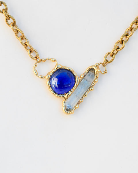 Clear Quartz & Cobalt Glass