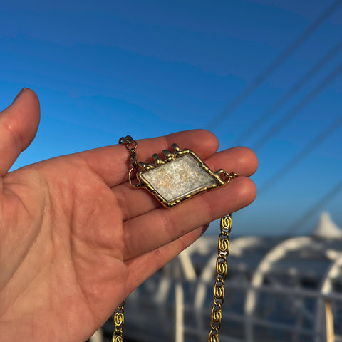 White Calcite with Stardust underneath