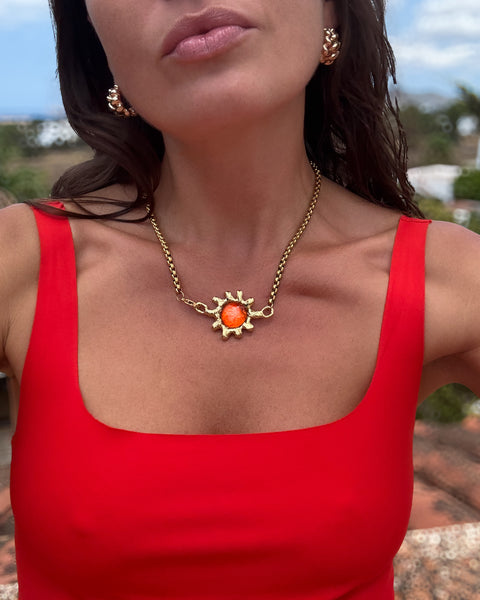 Orange Glass Eye Sun