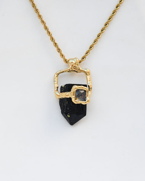 Masculine Tourmaline and Black Stardust