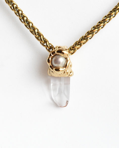 Clear Quartz & Pearl