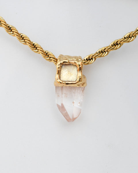 Clear Quartz & Golden Stardust