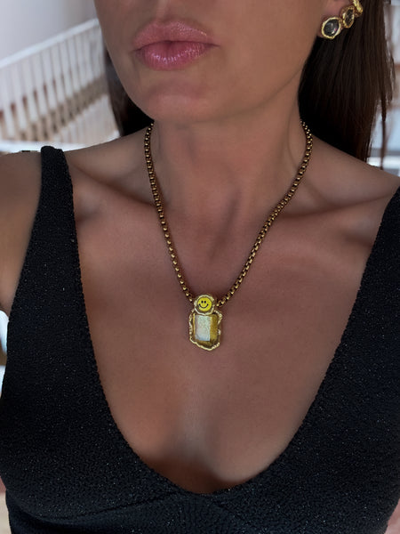 Clear Quartz with Smiley