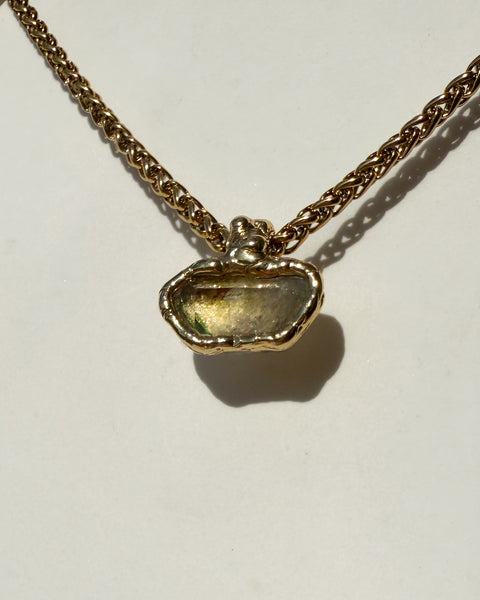 Quartz with yellow stardust