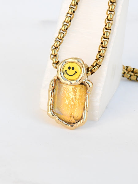 Clear Quartz with Smiley