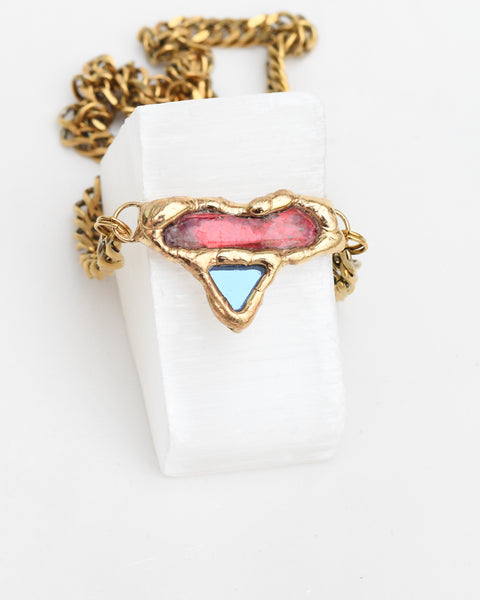 Clear Quartz & Blue Mirror