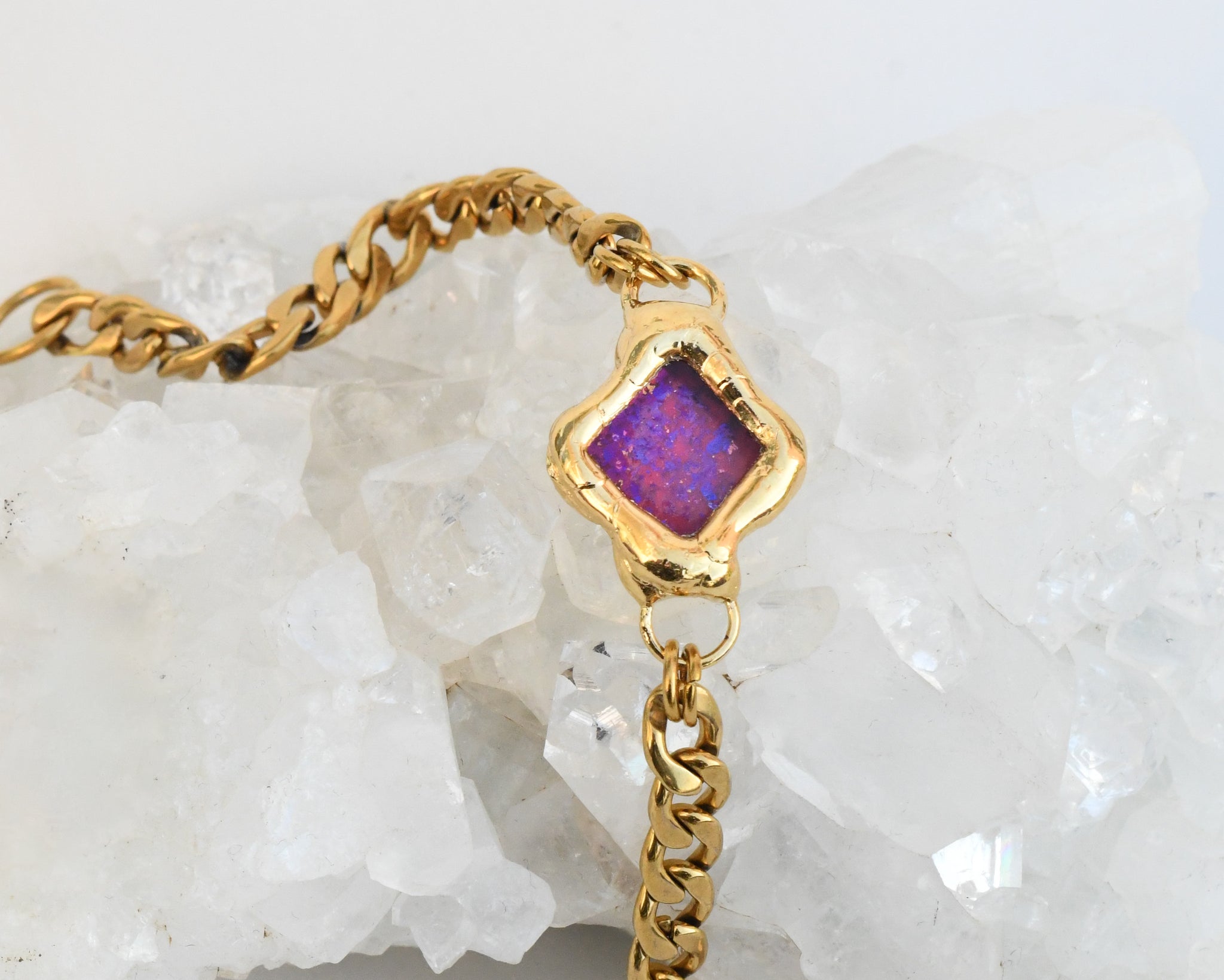 Burgundy Stardust Bracelet