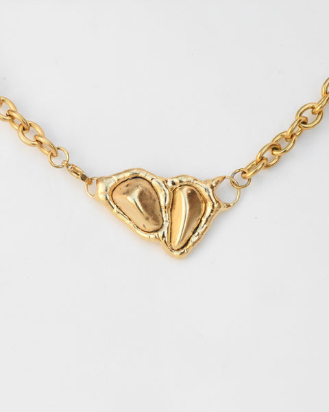 Double Shungite in 18K gold