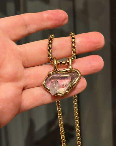 Unusual Quartz with stardust