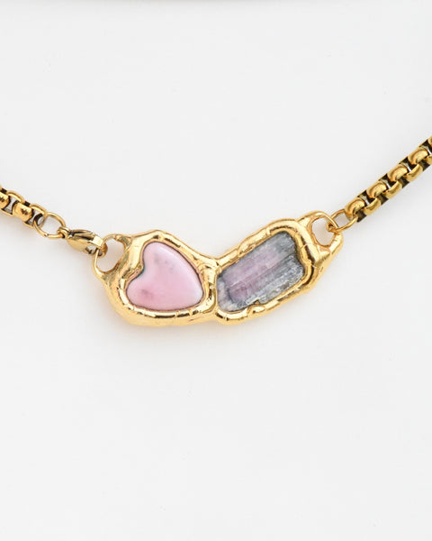 Light Pink Heart & Pink Tourmaline