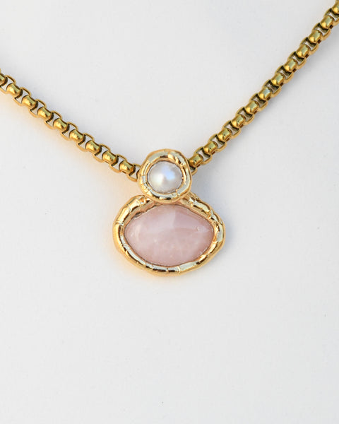 Rose Quartz & Pearl