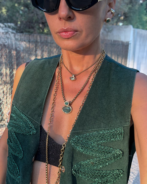 Chrysocolla and green Zircon