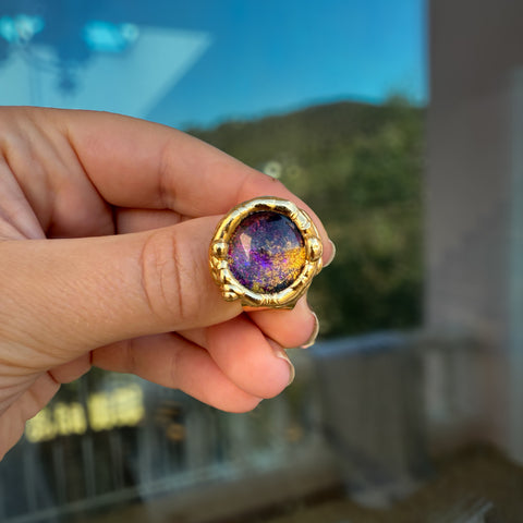 Adjustable Ring with Stardust