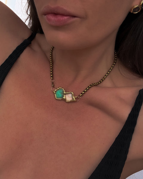 Chrysoprase & Light Pinkish Stardust
