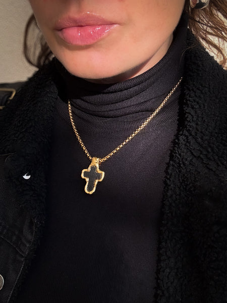 Black Lava Cross