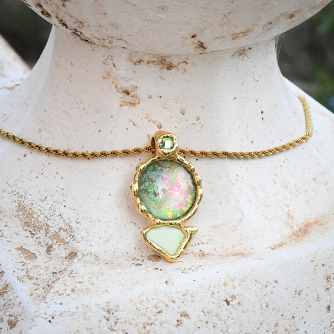 Chrysoprase Lemon & Green Stardust