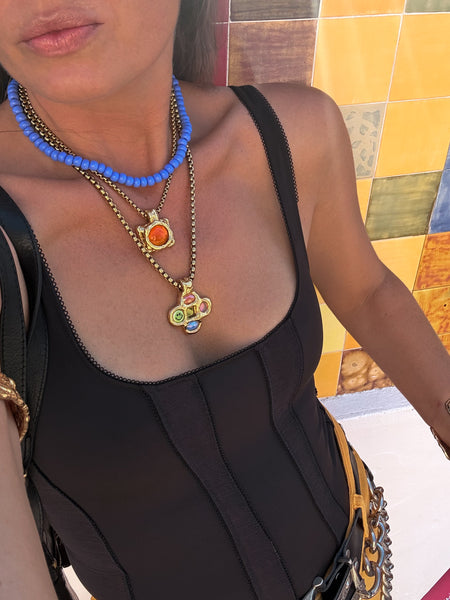 Multicolor Smiley Cross