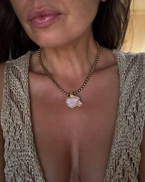 Pink Opal & Swarovski