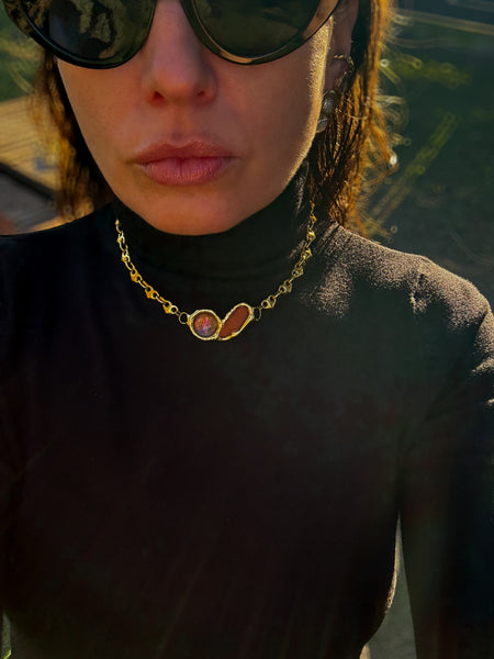 Brown Sea Glass & Stardust