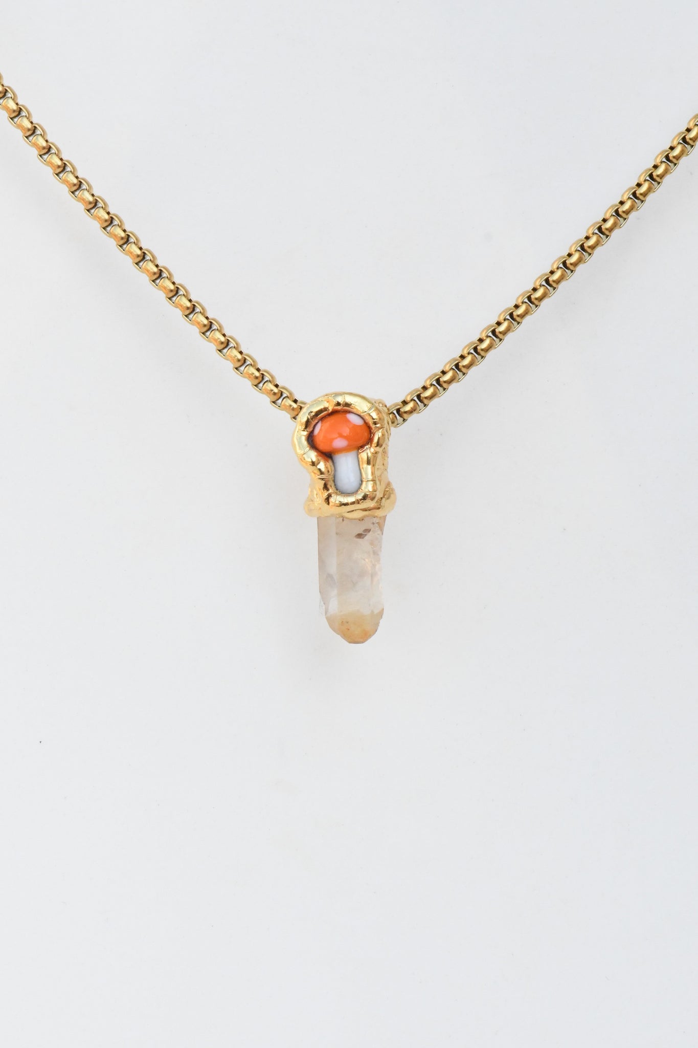 Quartz with Orange Mushroom