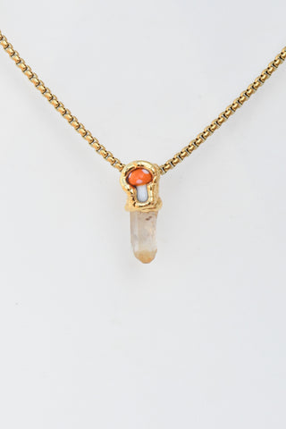 Quartz with Orange Mushroom