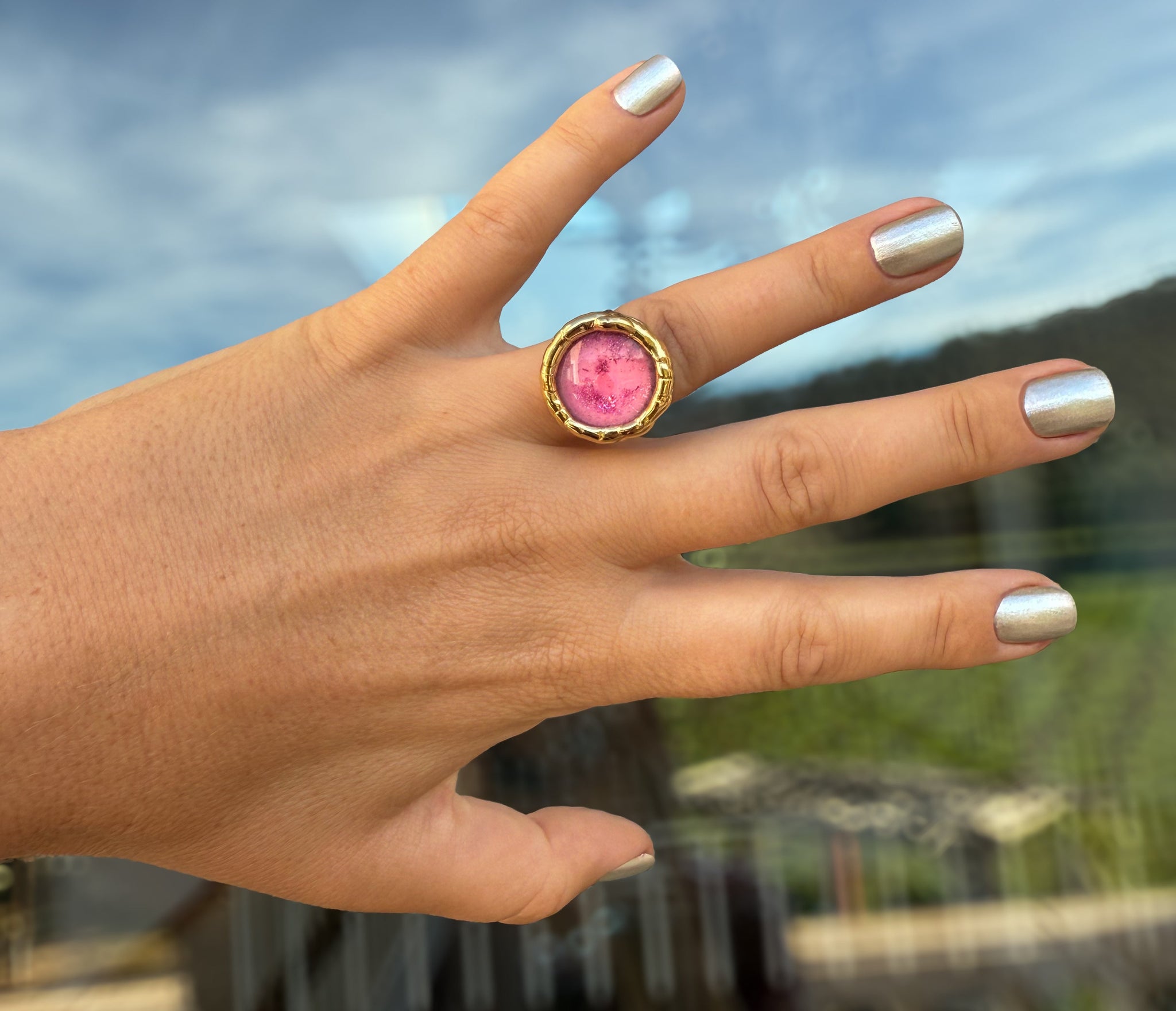 Pink & Pink Stardust Ring