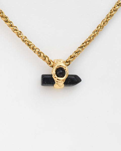 Obsidian and Swarovski Crystal