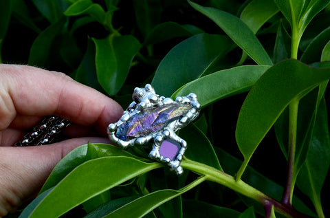 Electroplated Amethyst & Tile