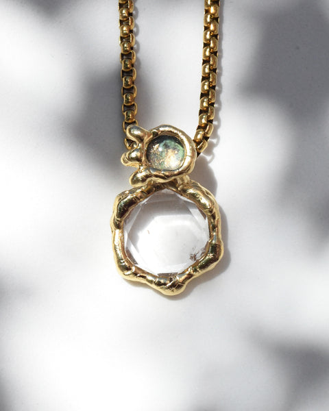 Hexagonal Clear Quartz & Stardust