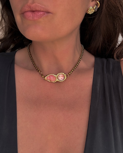 Ceramic Pink Seashell & Stardust