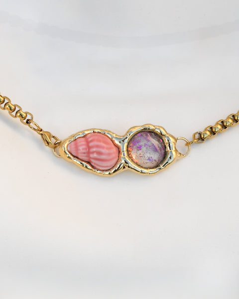 Ceramic Pink Seashell & Stardust
