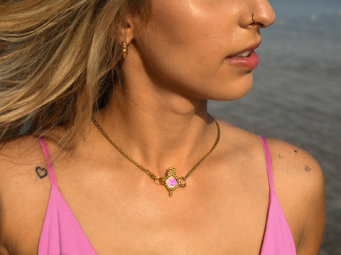 Pinky Stardust Chocker