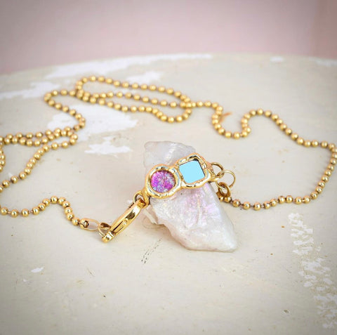 Rose Quartz long necklace