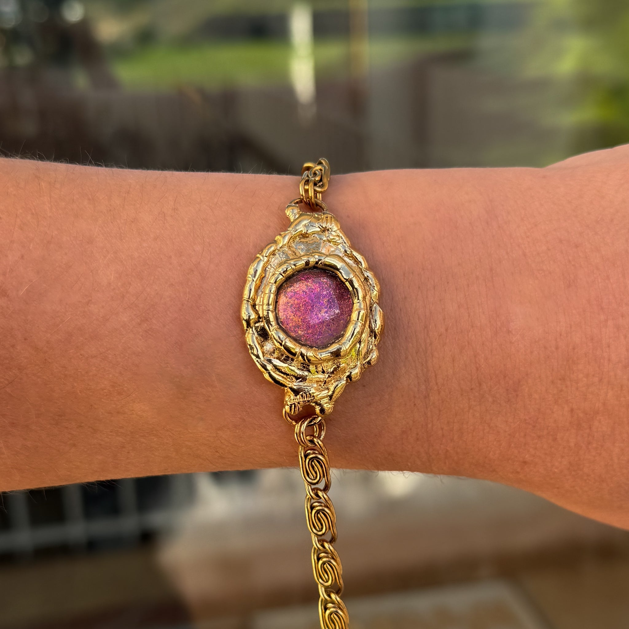 Burgundy Stardust Bracelet