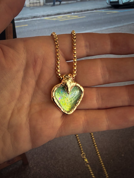 Green Stardust Heart